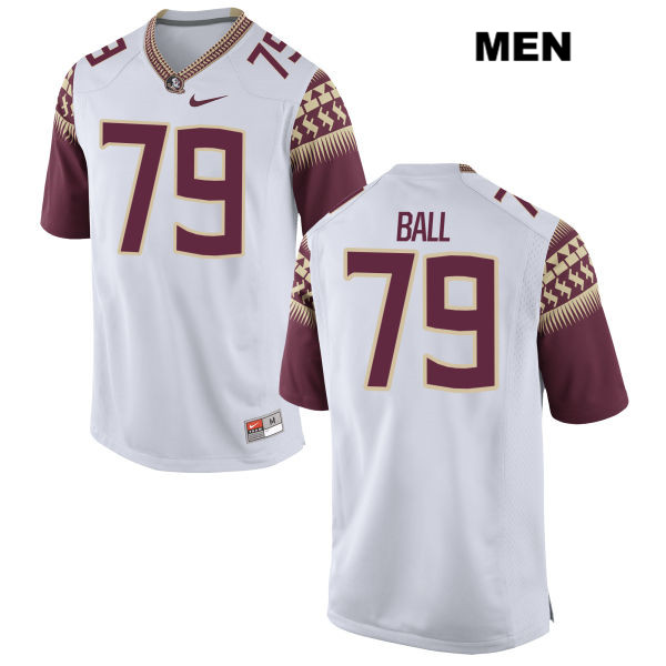 Men's NCAA Nike Florida State Seminoles #79 Josh Ball College White Stitched Authentic Football Jersey AWL2769OX